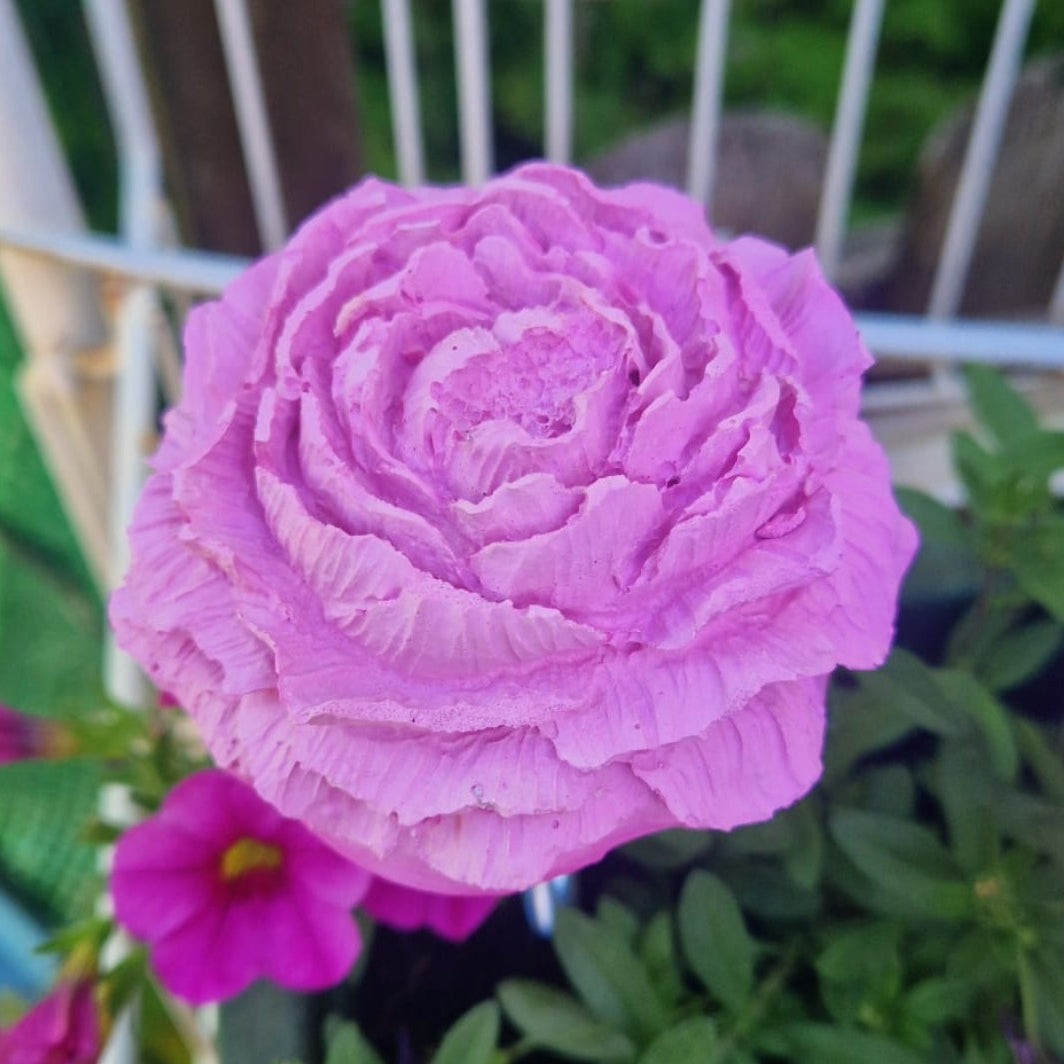 Blumenstecker Gipsbeton handgemacht – Outdoor Garten Deko Geschenk