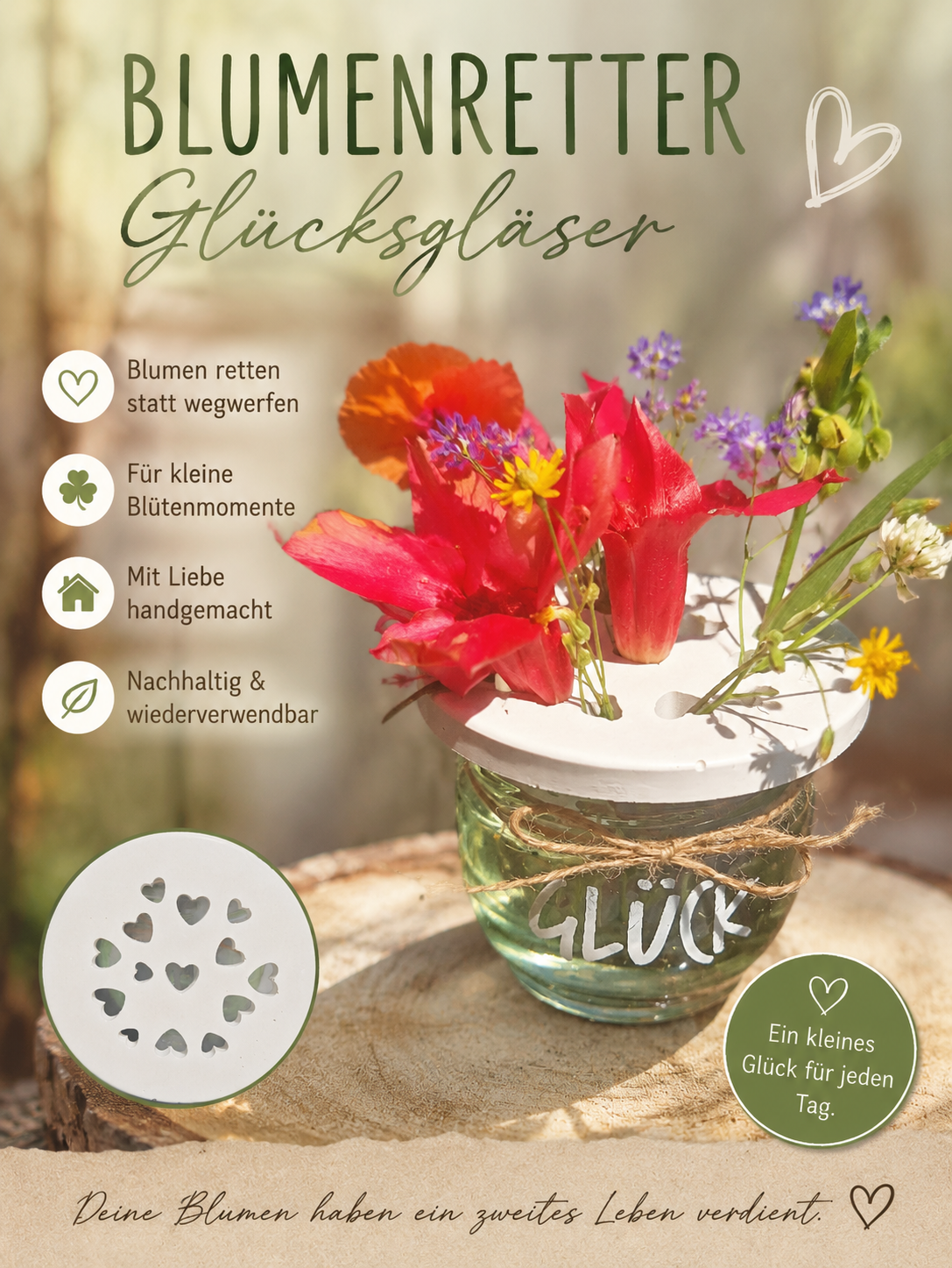 Blumenretter – Kleines Glück im Glas