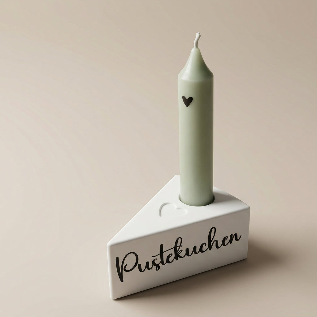 Pustekuchen Kuchenstück Gipskeramik handgemacht – Geburtstag Deko Geschenk